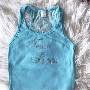 Team Bride Racerback Lace Tank Top - Stretchy